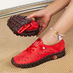 Women's Lace up Soft Sole Walking Shoes Anti-slip Casual Shoes
