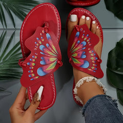 Colorful Butterfly Flat Sports Sandals Non Slip Slides Sandals