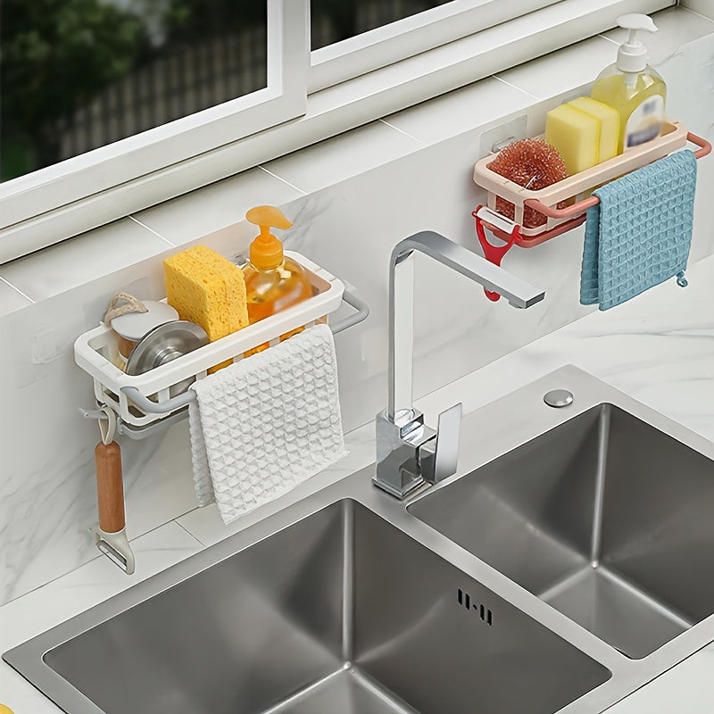 Telescopic Rag Rack Kitchen Storage Rack Wall-mounted Seasoning Rack