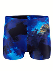 Men's Quick Dry Swim Trunks Solid Mid Stretch Comfortable Breathable Pants Swimw