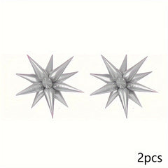 24pcs Water Drop Star Aluminum Balloon Halloween Christmas Party Decoration