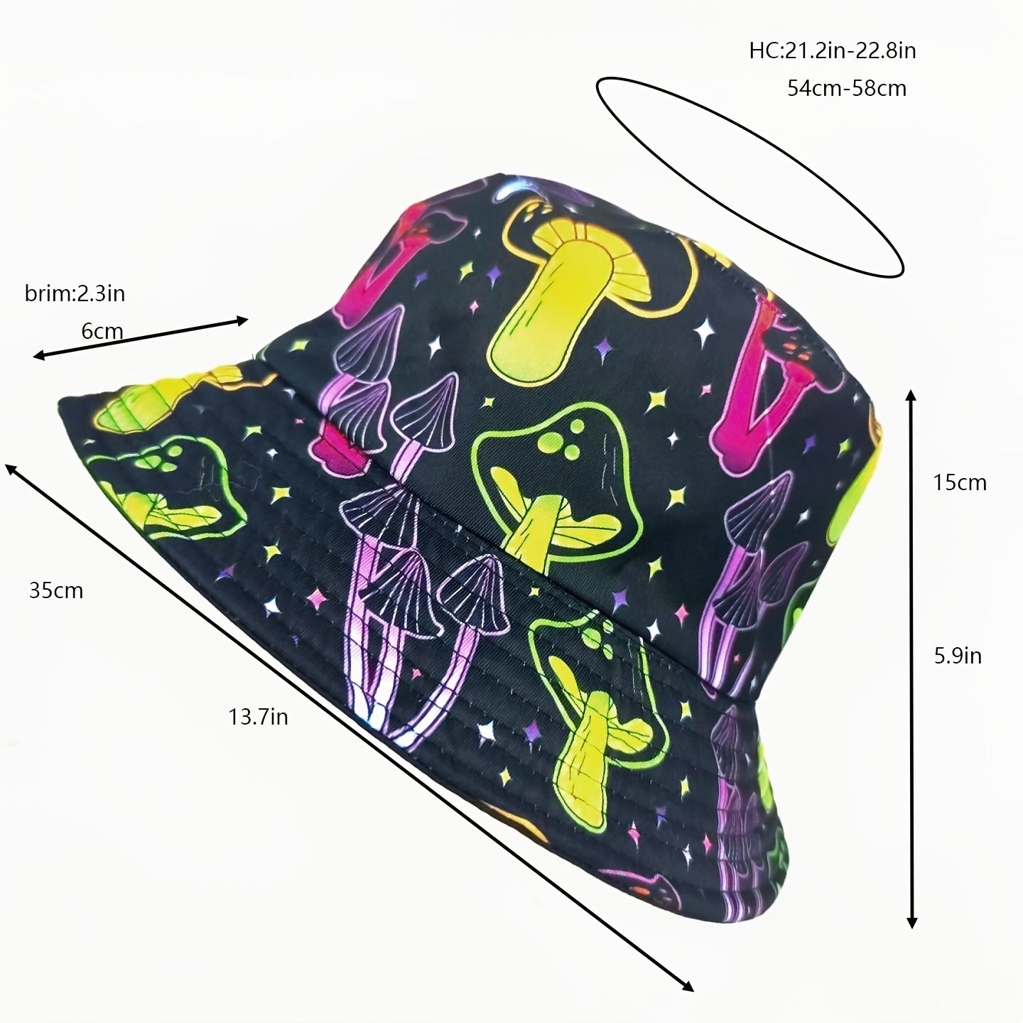 Men's Reversible Visor Windproof Street Bucket Hat