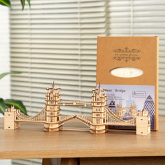 3D Wooden Tower Bridge Puzzle London Landmark Model Educational Toy