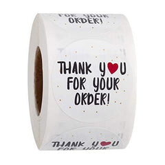 500 Thank You For Your Order Stickers 2.54cm Business Round Adhesive Sticker