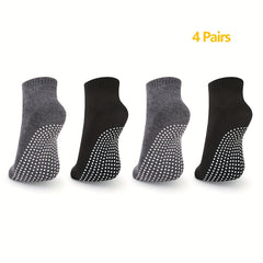 Yoga Socks Non-slip Grips Mid Tube Sports Pilates Ballet Dance Sock