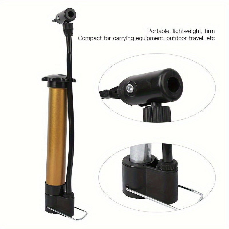 Portable Air Pump With Needle For Ball Sports and Bicycles