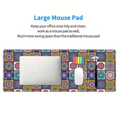 Bohemian Paisley Printed Rectangle Mouse Pad Textured Custom Mouse Mat