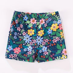 Boys Flower & Leaf Print Swim Trunks for Vacation