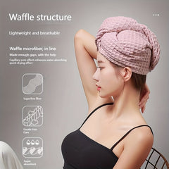 Soft Hair Drying Cap Microfiber Towel Anti Frizz Absorbent Quick Drying