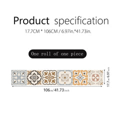 Mediterranean Printed Stair Stickers for Walls Floors
