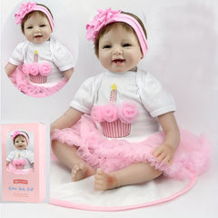 22 Inch Reborn Dolls Soft Silicone Vinyl Toddlers Dolls Boy Girl Toys