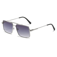 European American Men's Rectangular Sunglasses Vintage Double Bridge Glasses