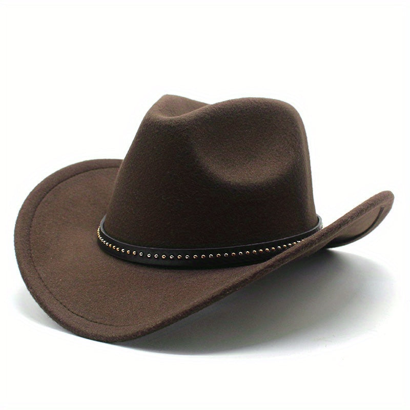Men's Western Cowboy Hat Big Brim Jazz Top Hat
