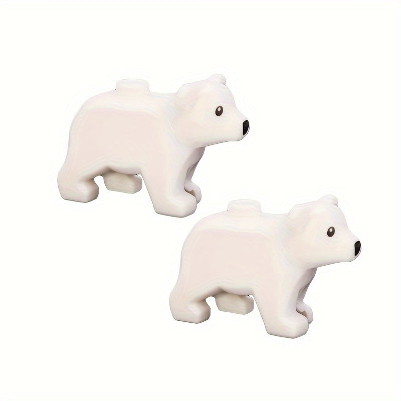 Zoo Animals Building Blocks Panda Brown & Bear Toy