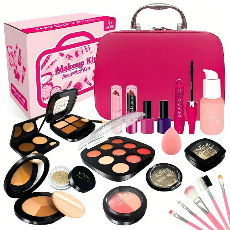 22pcs Pretend Play Makeup Set for Girls Role Playing Gift for Birthday or Easter