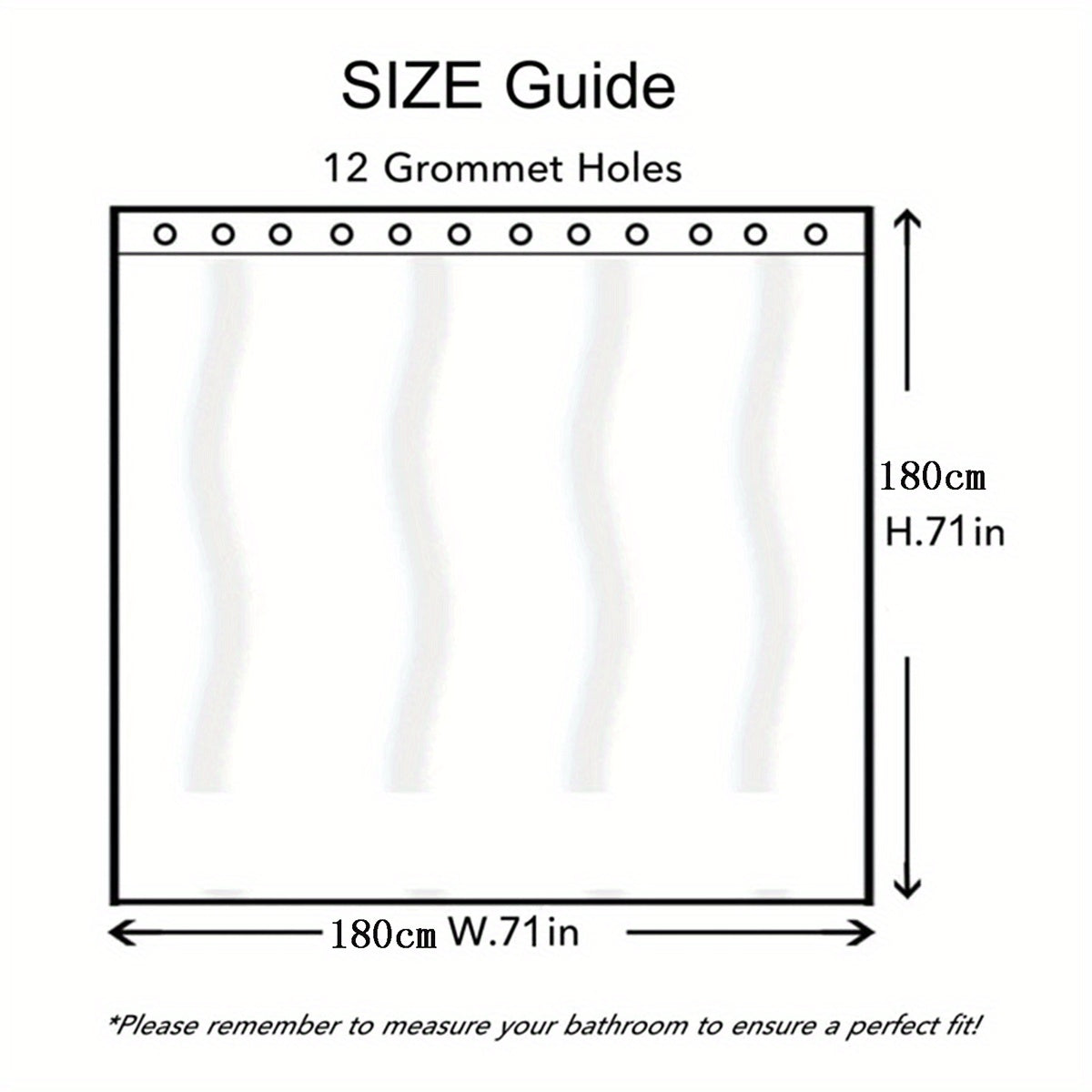 Waterproof Shower Curtain Liner with Magnets