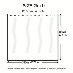 Waterproof Shower Curtain Liner with Magnets