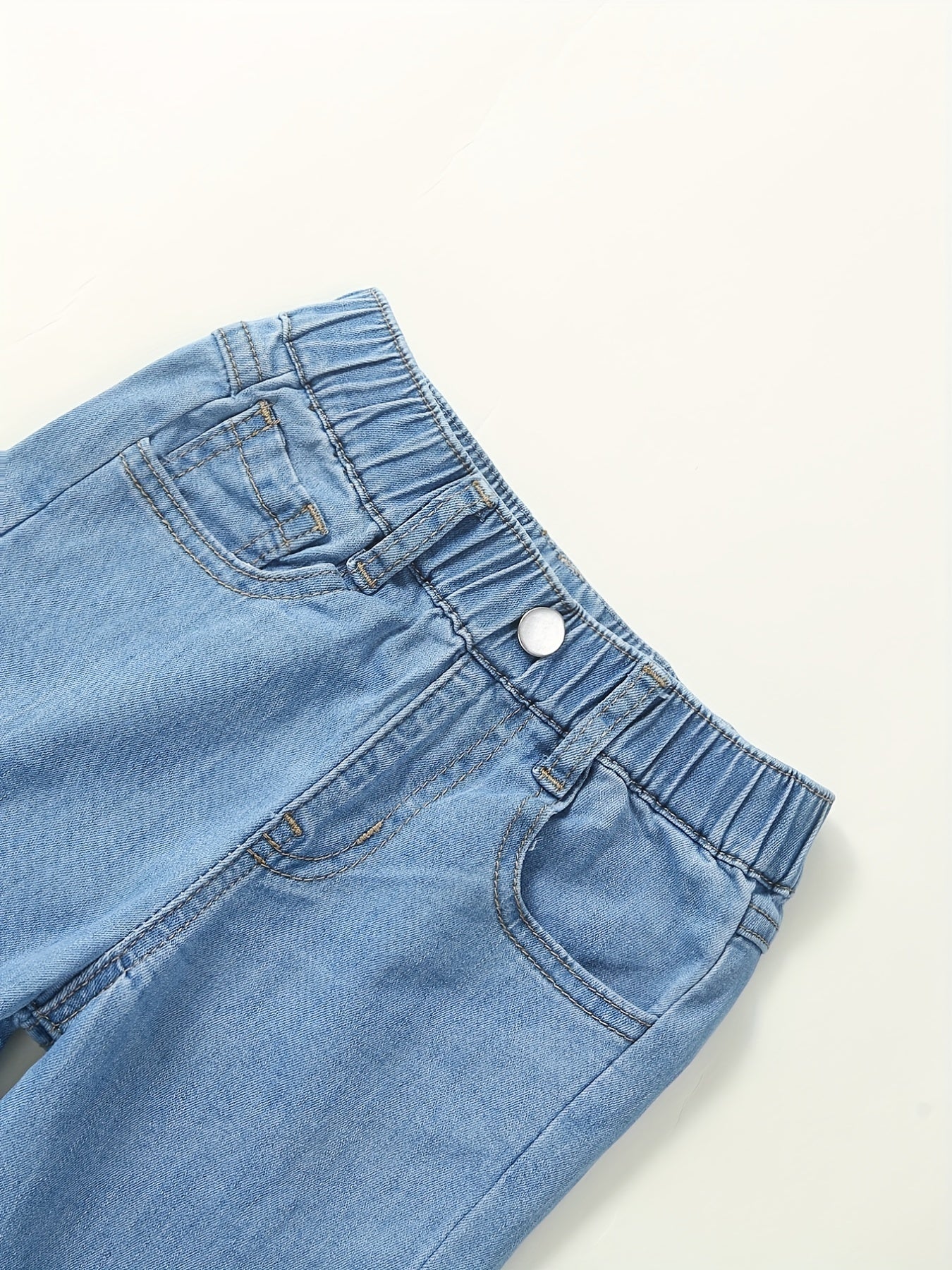 Girls Letter Print Skinny Jeans Stretchy Slim Fit Denim Pants