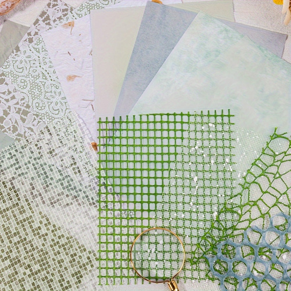 15pcs Textured Paper Scrapbook Paper for DIY Art Craft Junk Journal