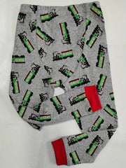 Boys Train Print Lounge Set, Long Sleeve Top & Elastic Waist Trousers
