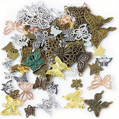 50g Mixed Metal Charms for Jewelry Making Keychain Bracelet Necklace
