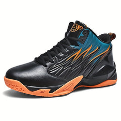 Men's Flame Pattern Basketball Sneakers - Assorted Colors