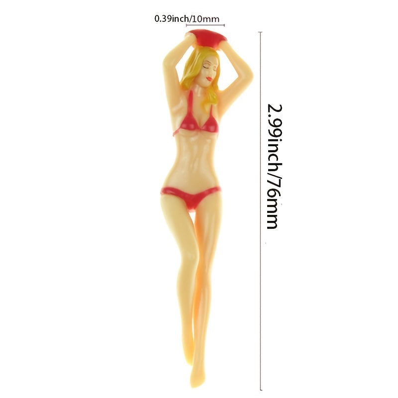 6 Pcs Bikini Girl Golf Teeses 7 Pin Up Teeses Home Golf Training