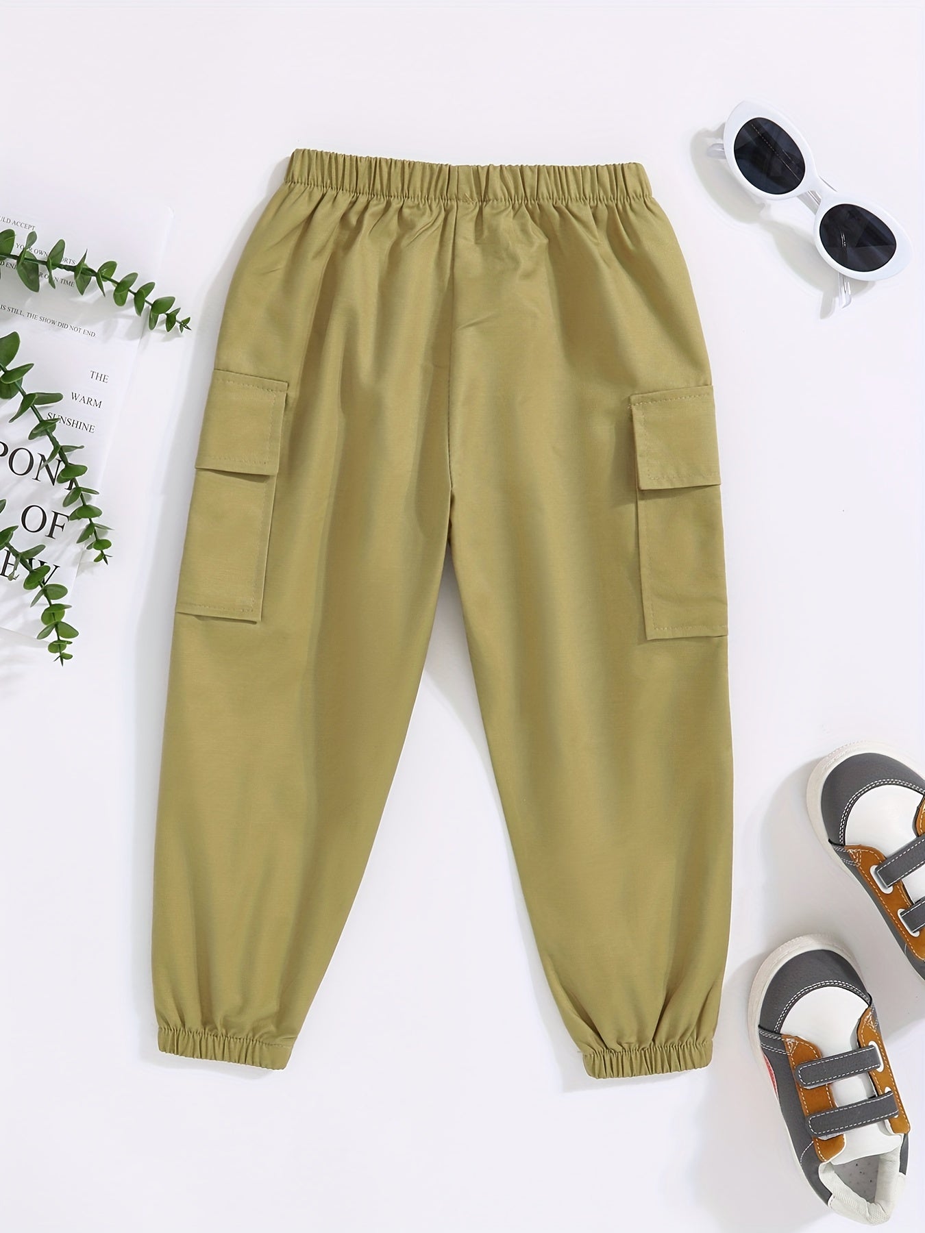 Boys Comfortable Cargo Pants Quick-dry Jogger With Pockets