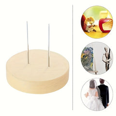 6pcs 2sets Wooden Doll Holder Toy Doll Display Stand