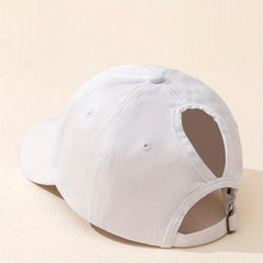 Ponytail Baseball Cap Washed Distressed Dad Hat Casual Sun Hats For Women