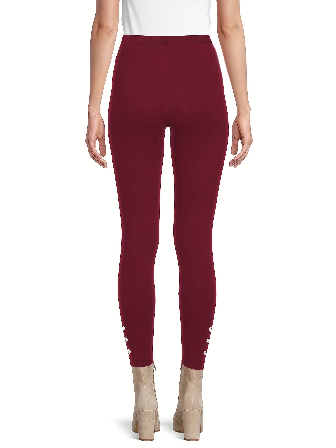 Sports Leggings Women's Plus Dot Print Medium Stretch Skinny Leggings