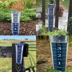 Outdoor Rain Gauge with Magnifying Scale and Easy-to-Read Numbers