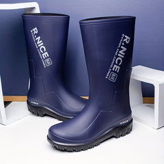 Men High Top Waterproof Rain Boots for Outdoor Walking Fishing