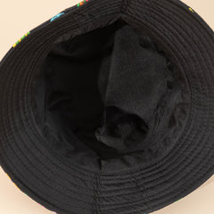 Men's Mushroom Print Bucket Hat Lightweight Breathable Sun Fishing Beach Hat