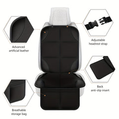 2pcs Car Seat Protectors With Thickened Pad And Non Slip Back Liner
