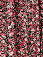 Ditsy Floral Print Square Neck Midi Dress