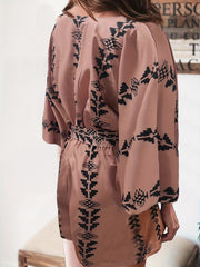 Boho Surplice Neck Romper Wide Leg