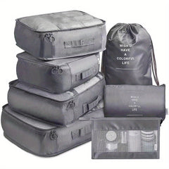 7-Piece Travel Storage Bag Set for Clothes Luggage Sorting