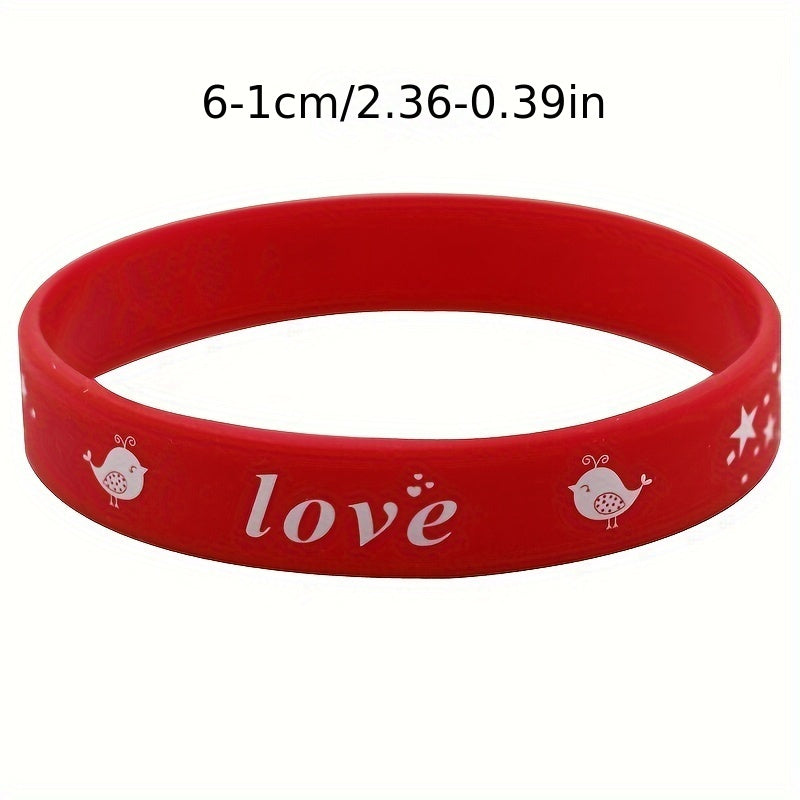 Heart Pattern Bracelet Silicone Party Gift Holiday Bracelet