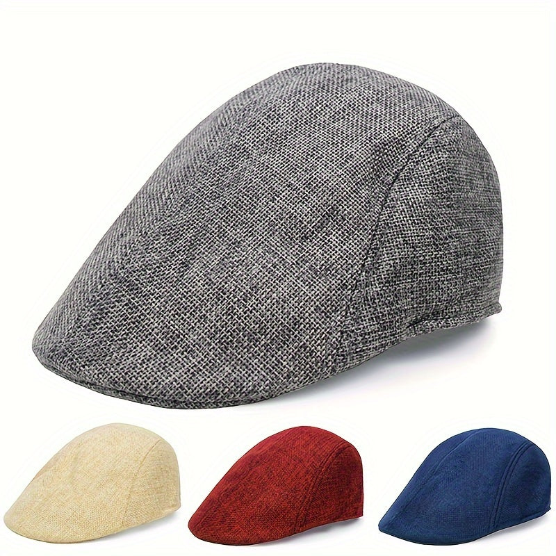 Classic Flat Outdoor Sun Shade Faux Wool Cap Solid Fishing Cap