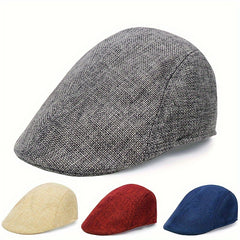 Classic Flat Outdoor Sun Shade Faux Wool Cap Solid Fishing Cap