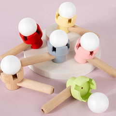 Wooden Balloon Blowing Toy for Kids Sensory Training Exercise