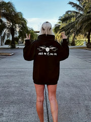 Golden Snitch Print Zip Up Pocket Hoodie S