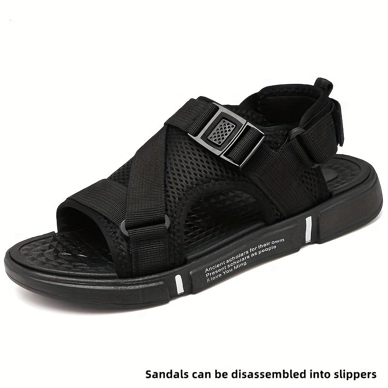 Men's Mesh Slip On Slide Sandals Outdoor Walking Shoes