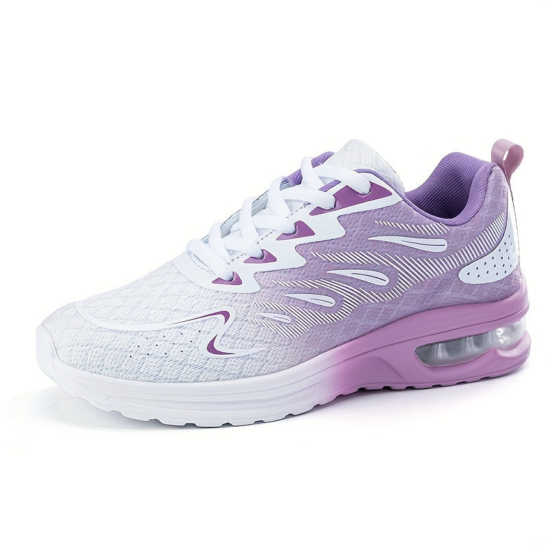 Women's Sporty Running Shoes Ombre Lace-Up Sneakers With Air Cushion
