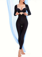 Long Sleeve Bodysuit Thigh Butt Lift Yoga Jumpsuit Activewear