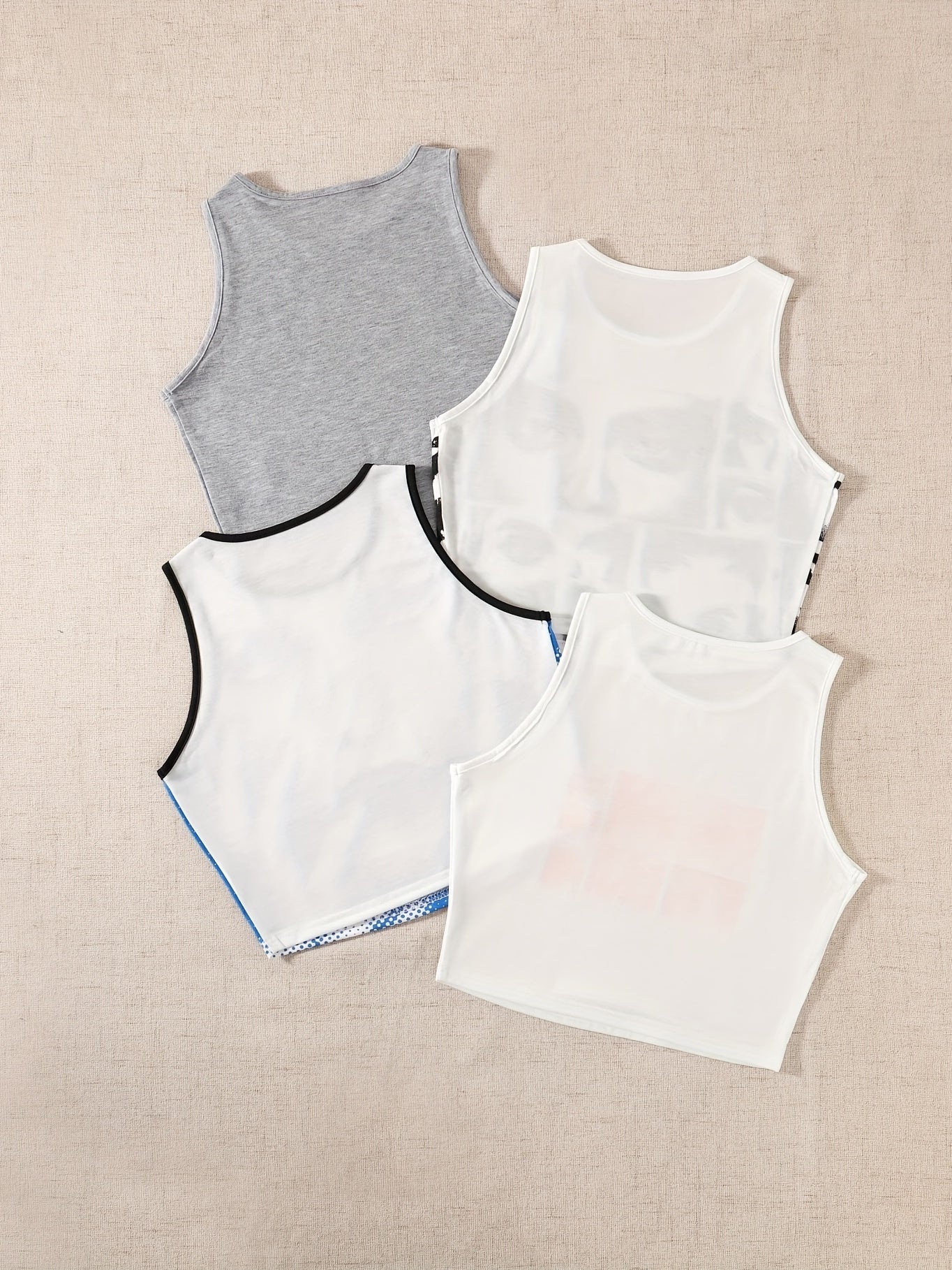 Y2K Sleeveless Crop Top Set for Summer & Spring