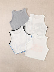 Y2K Sleeveless Crop Top Set for Summer & Spring