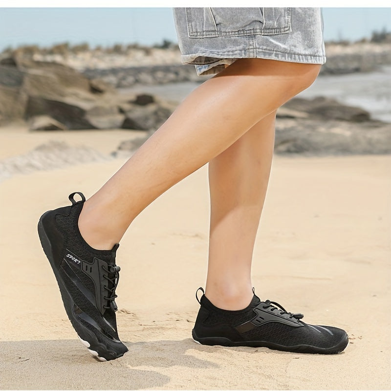Unisex No Tie Lace Aqua Wading Shoes Casual Outdoor Walking Shoes