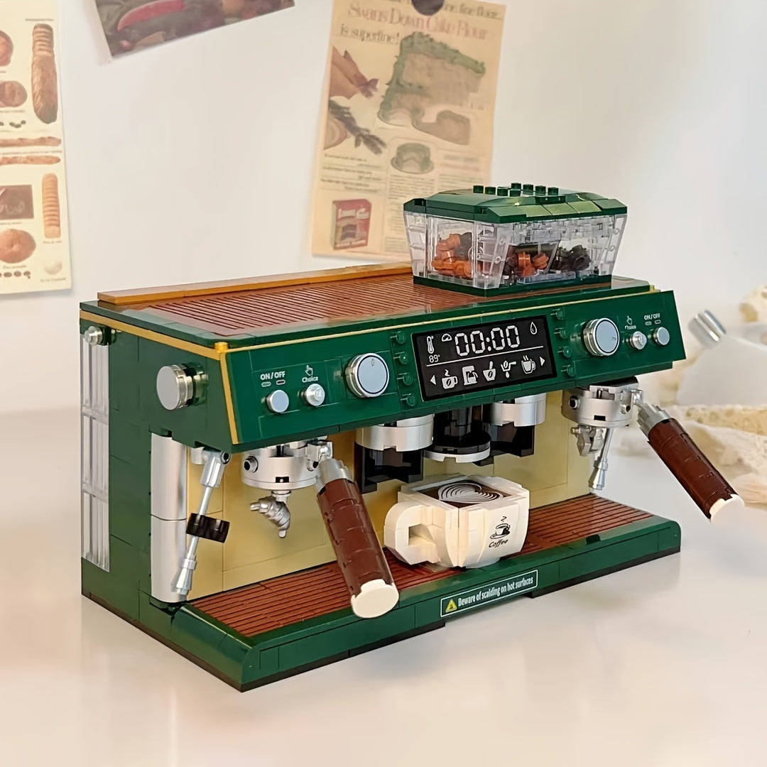 Retro Coffee Machine Mini Block Model Building Toy